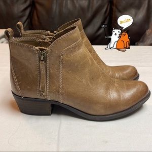 Vince Camuto distressed Booties low heel.